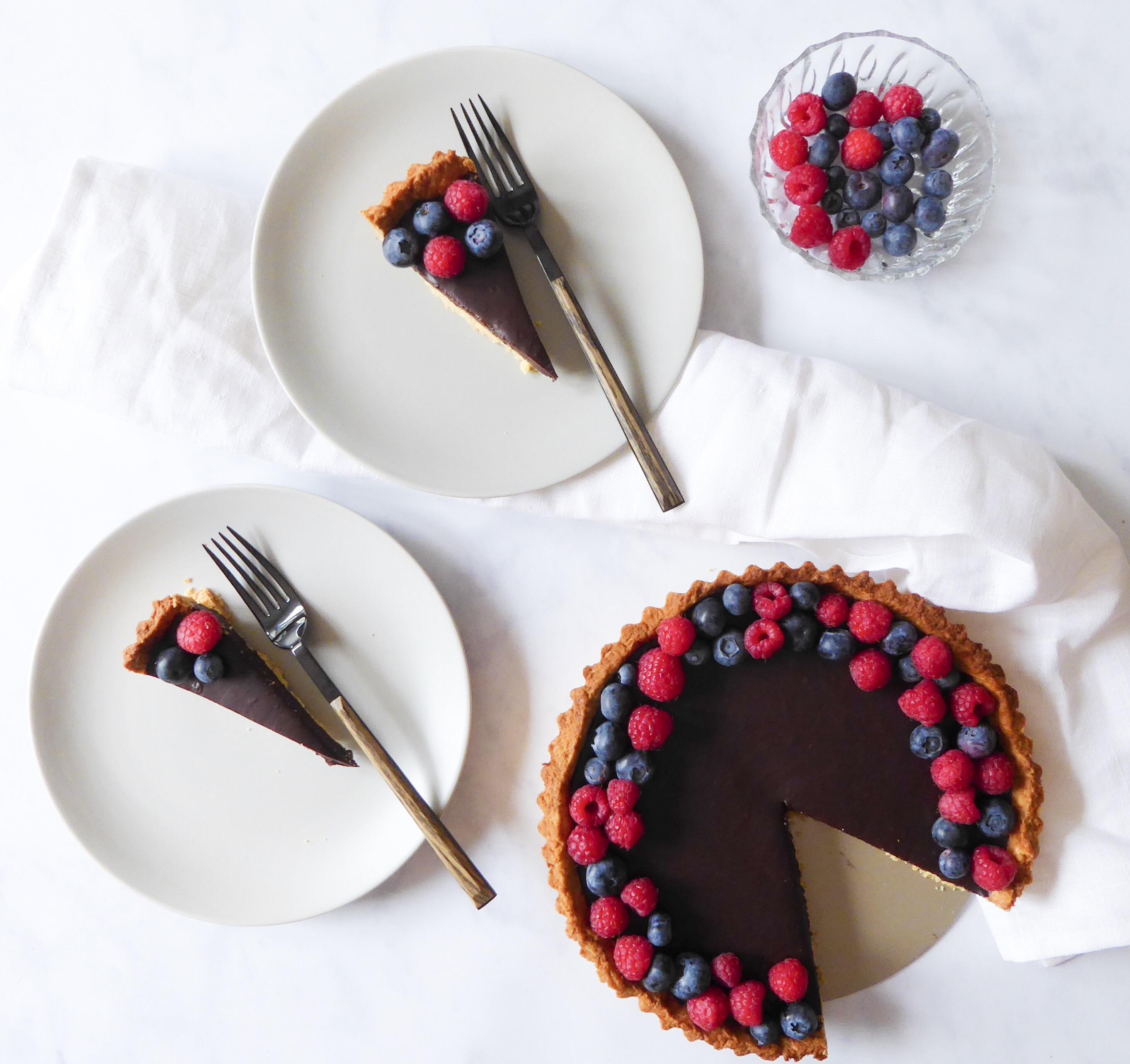 Dark chocolate tart