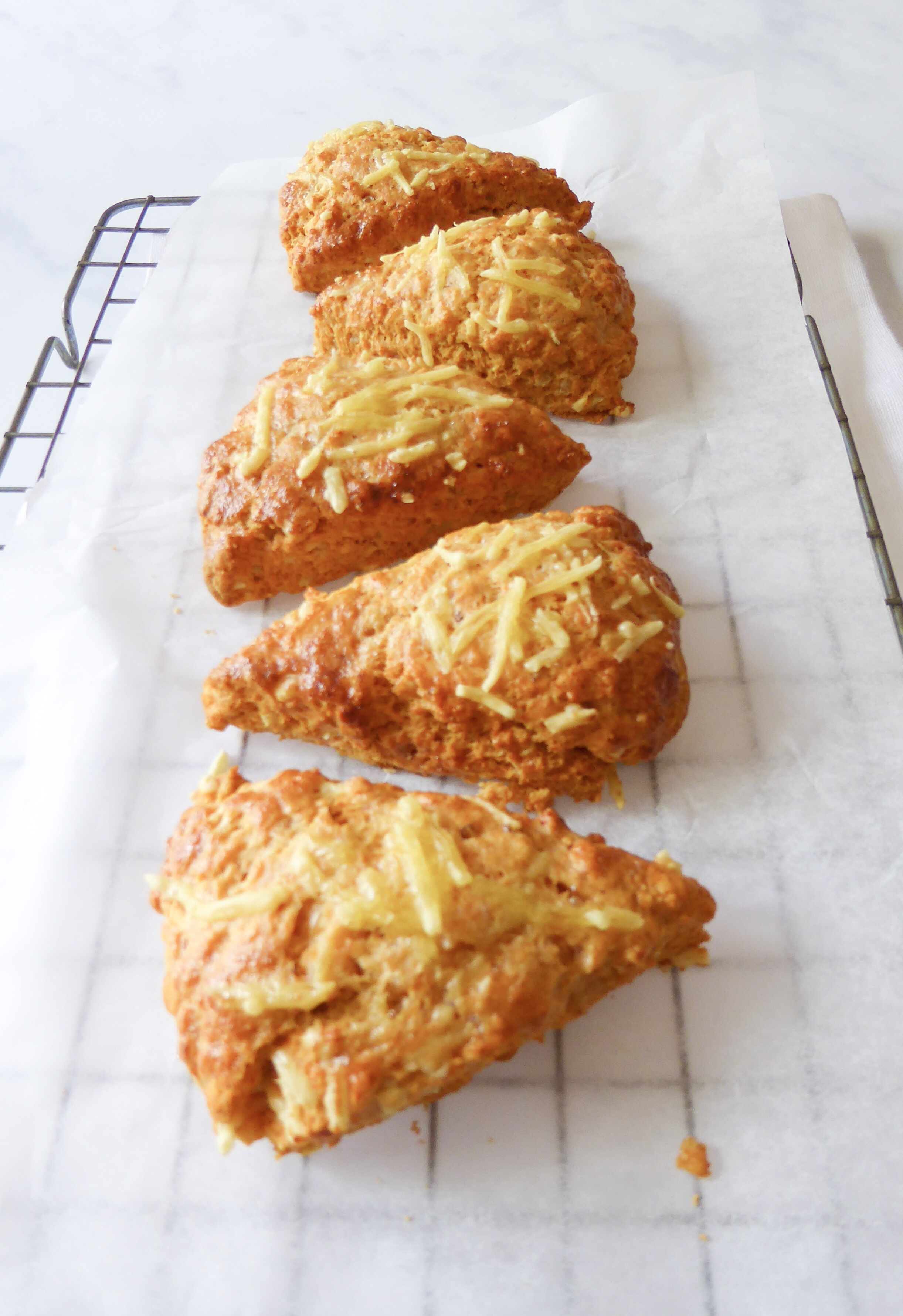 Cheese and garlic scones